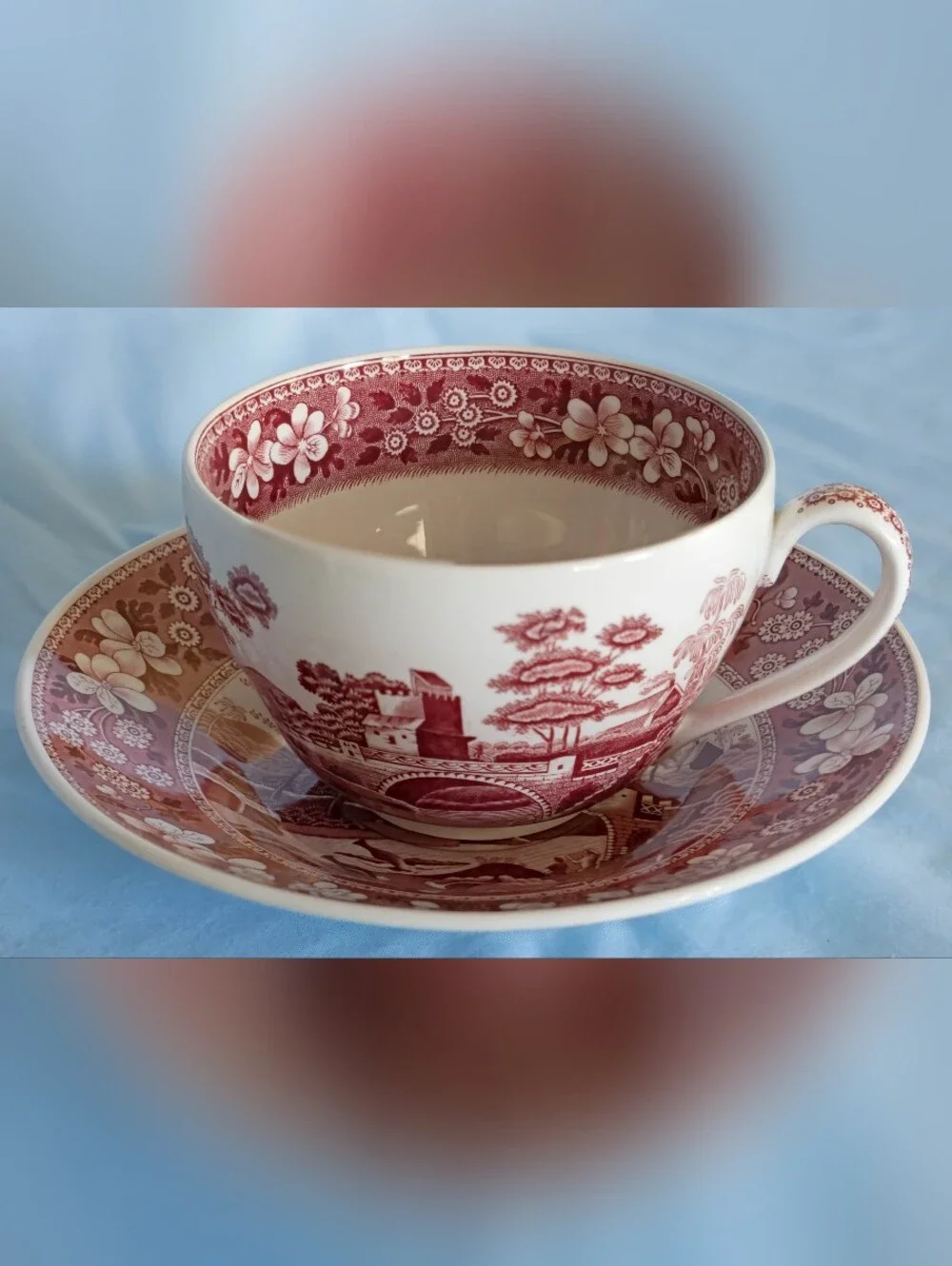 Beautiful, Spode Archive Collection Tower Pattern. Jumbo Cup & Saucer. England.